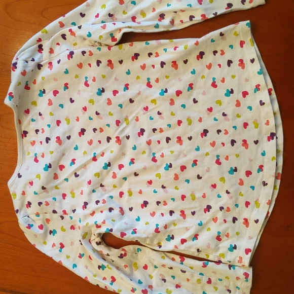 Jumping beans long sleeve tee, multi-colored hearts, size 5. - Picture 3 of 3